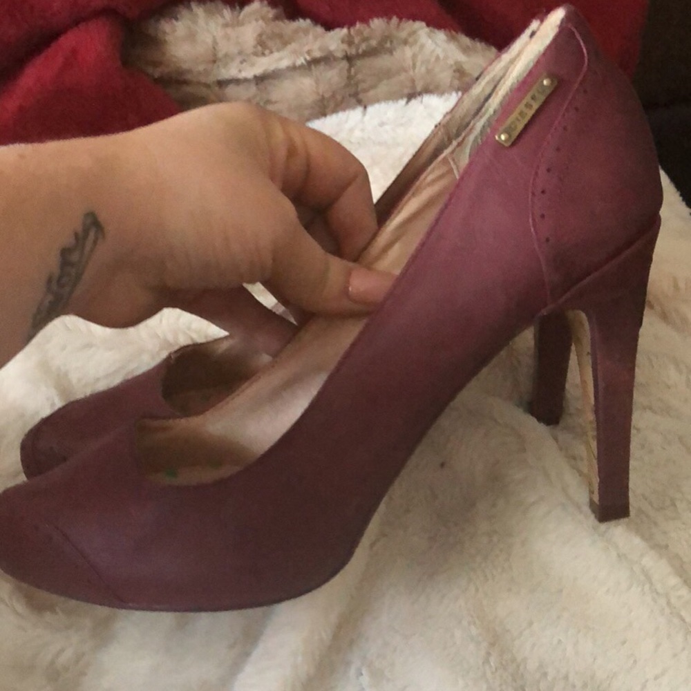 Burgundy Leather Heels